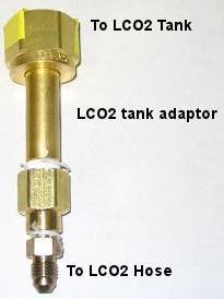LCO2 tank adaptor